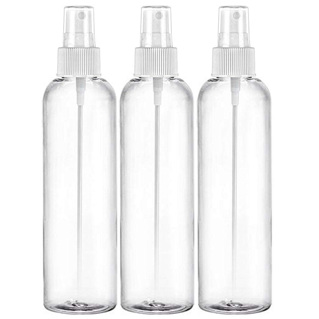 JKB Pharmacy Empty Transparent Plastic Fine Mist Spray Bottle For Sanitizer, Rosewater and Other DIY -200ml (Set of 3) - Shop at Colombo Mall