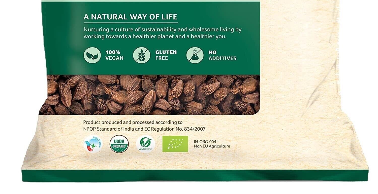 Organic Tattva, Organic Whole Black Cardamom 50g - View 3 of 3