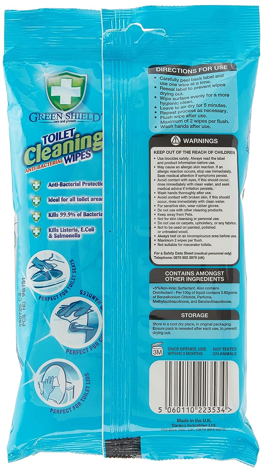 Greenshield Toilet Cleaning 40 Wipes - View 2 of 2