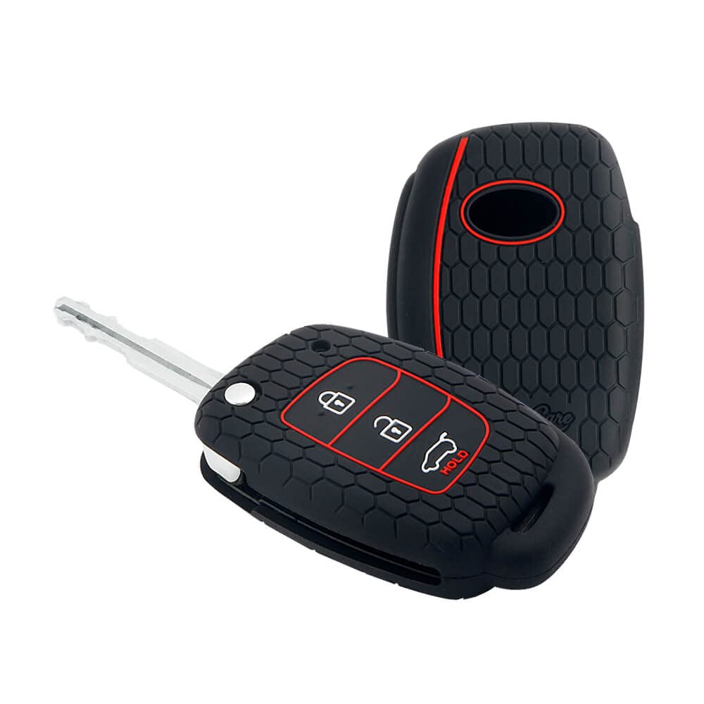 Keycare® Silicone Key Cover for Hyundai Grand i10 Nios with flip Key (Black) - Shop at Colombo Mall
