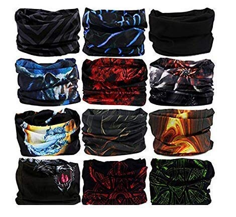 EVALUEMART® 6 pc Bandana Bikers Motorcycle Riding Neck Face Mask Protection Tube Head Bands (Color May Vary) - View 3 of 3