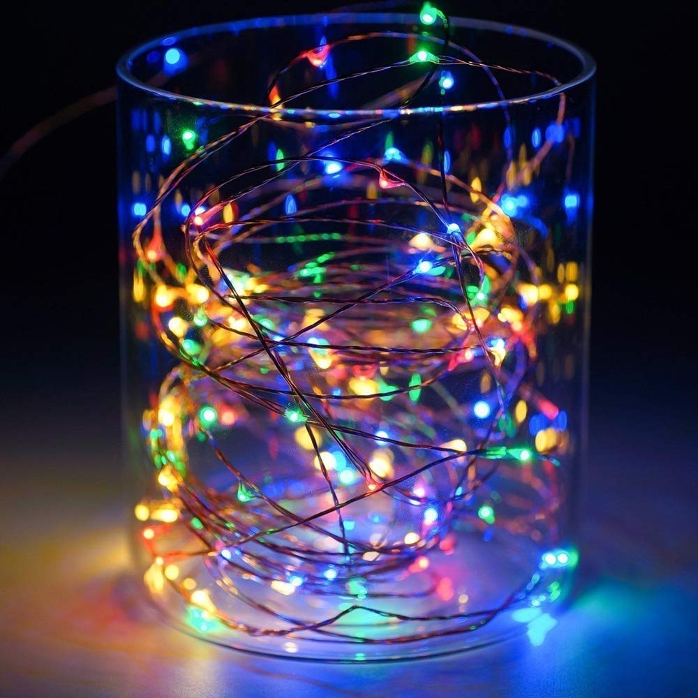 dripping colors Battery Operated Copper LED String Lights (Multicolor, 5 M (50 LED),Battery Powered) - View 2 of 4