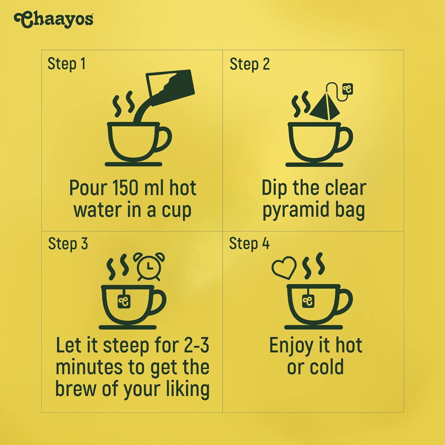 Chaayos Chamomile Tea - 25 Chamomile Green Tea Bags | Chamomile and Green tea leaves | Contains Pure Chamomile Flowers | Rich in antioxidants | Whole Leaf Tea - View 2 of 4