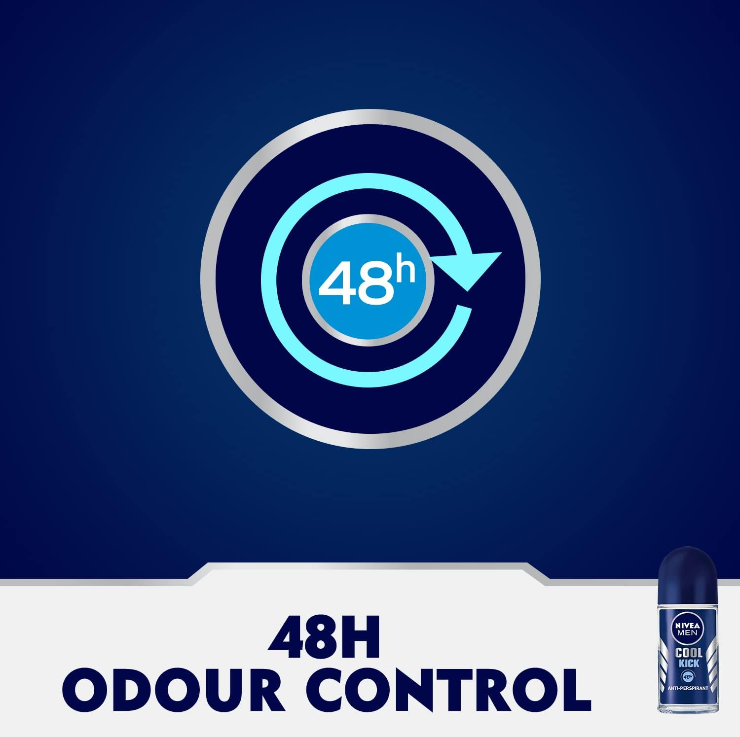 NIVEA MEN Deodorant Roll-on for Men, Cool Kick Fresh Scent, 50ml - View 3 of 3