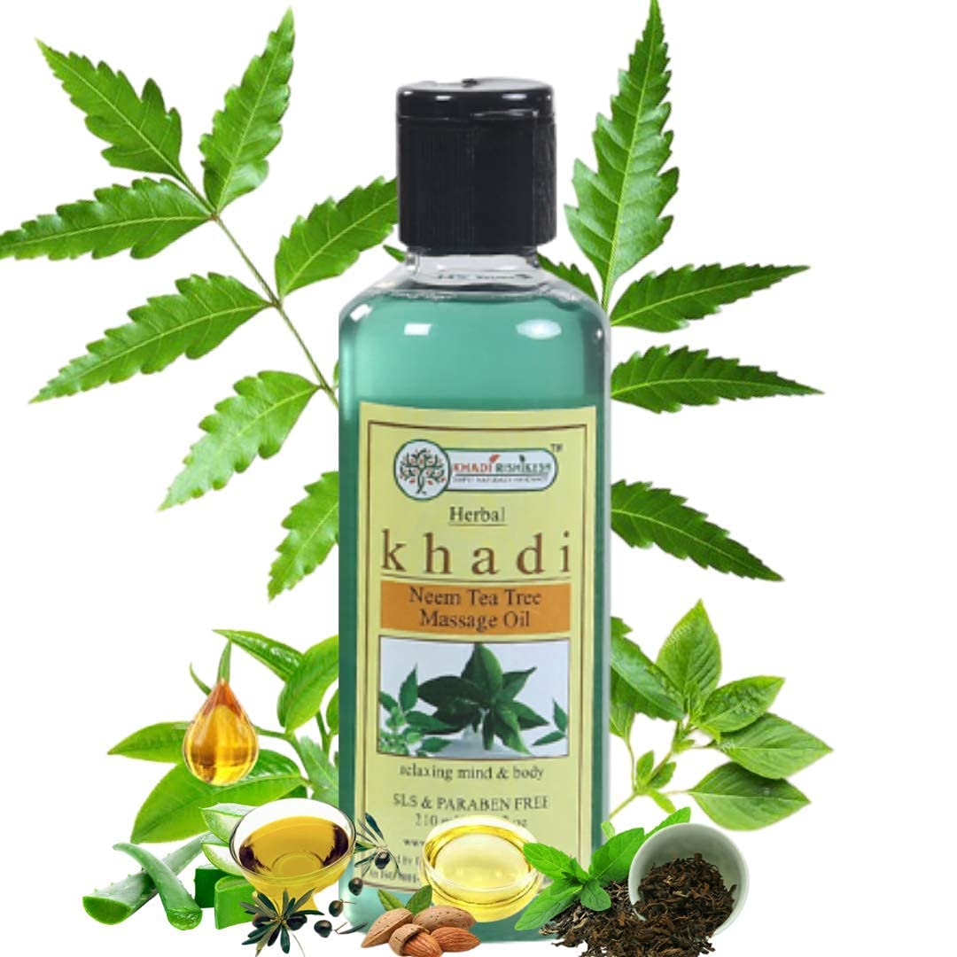 HADI RISHIKESH Ayurvedic Body Massage Oil Full body Oil Neem Tea Tree For Stress Relief Massage Oil ,Relaxing Body ,Daily Use, Skin Lightening, Rejuvenating Non-sticky , Powerful MoisturizerDry Skin For Winter -With Basil ,Almond ,Olive, Green Tea- Women /Men- 210Ml-आयुर्वेदिक बॉडी मसाज ऑयल फुल बॉडी ऑयल नीम टी ट्री,WITH HAIR COMB FREE - Shop at Colombo Mall