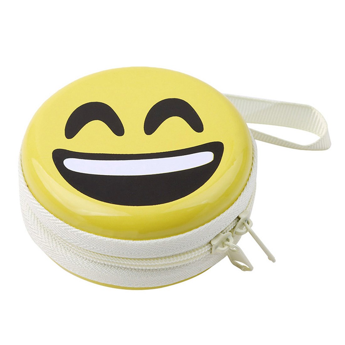 Stealodeal Round Aluminium Zipper Headphone Case SB-1 (Yellow) (All Earphones) - Related product