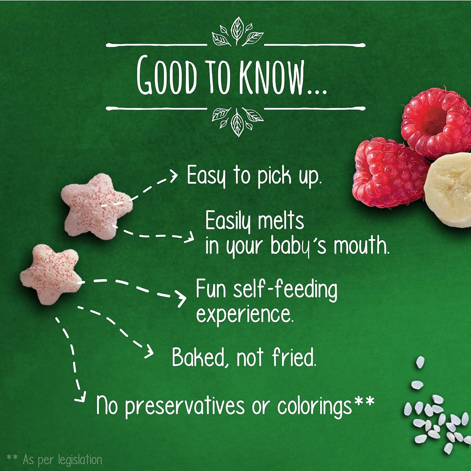 Gerber Baby Food Organic Nutri Puffs Raspberry & Banana ,From 8 Months ,35g - View 3 of 3