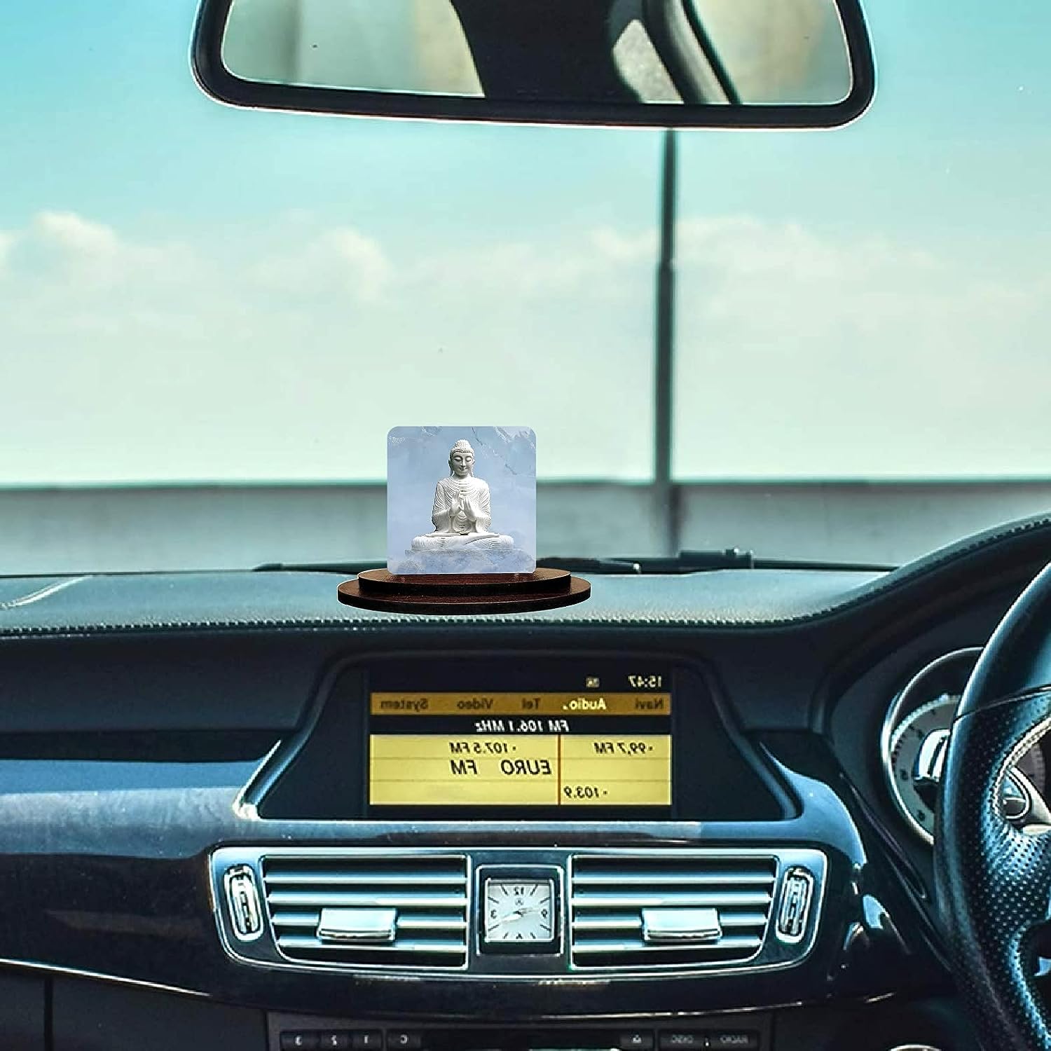 SIGNOOGLE God Buddha Printed Wooden Car Dashboard Idol Statue Showpiece Accessories Gift Office Desk Table Décor L x H 3 x 3 Inches - Related product