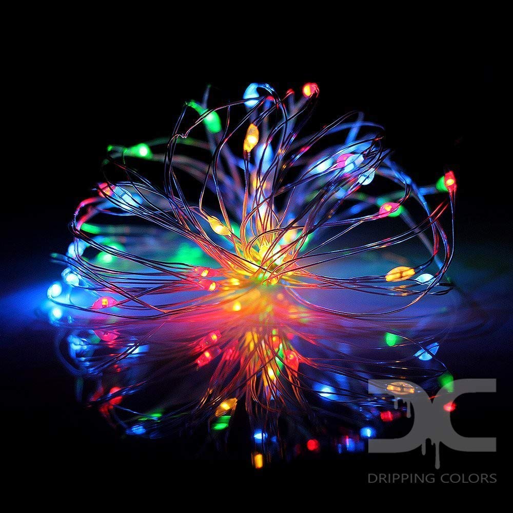 dripping colors Battery Operated Copper LED String Lights (Multicolor, 5 M (50 LED),Battery Powered) - Shop at Colombo Mall