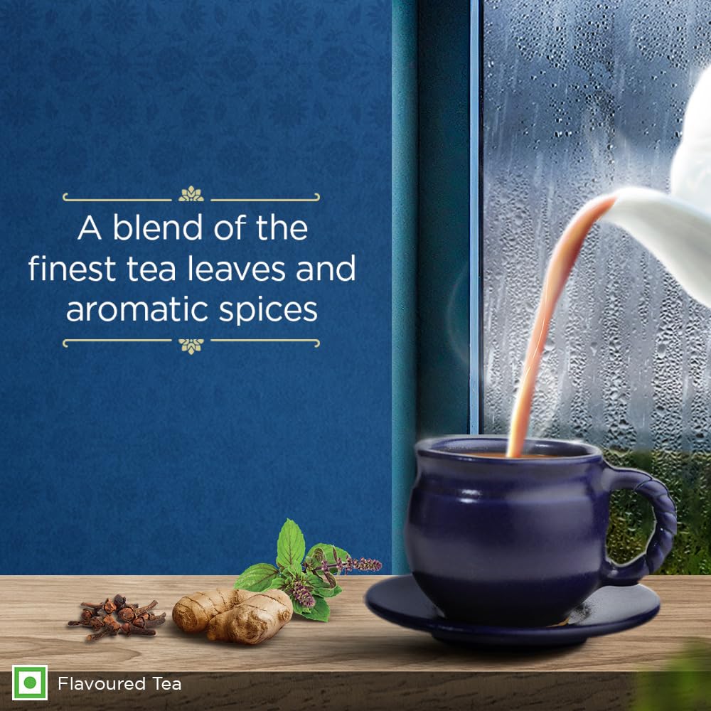 Taj Mahal Baarish Wali Chai | Monsoon Edition Tea | Ginger, Cloves, Tulsi, Cardamom - View 2 of 3