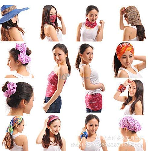 EVALUEMART® 6 pc Bandana Bikers Motorcycle Riding Neck Face Mask Protection Tube Head Bands (Color May Vary) - View 2 of 3