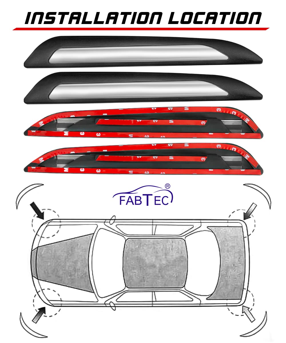 Fabtec Universal Car Bumper Protector Guard (Set of 4)… (20mm Single Chrome Bumper Protector) - View 3 of 3