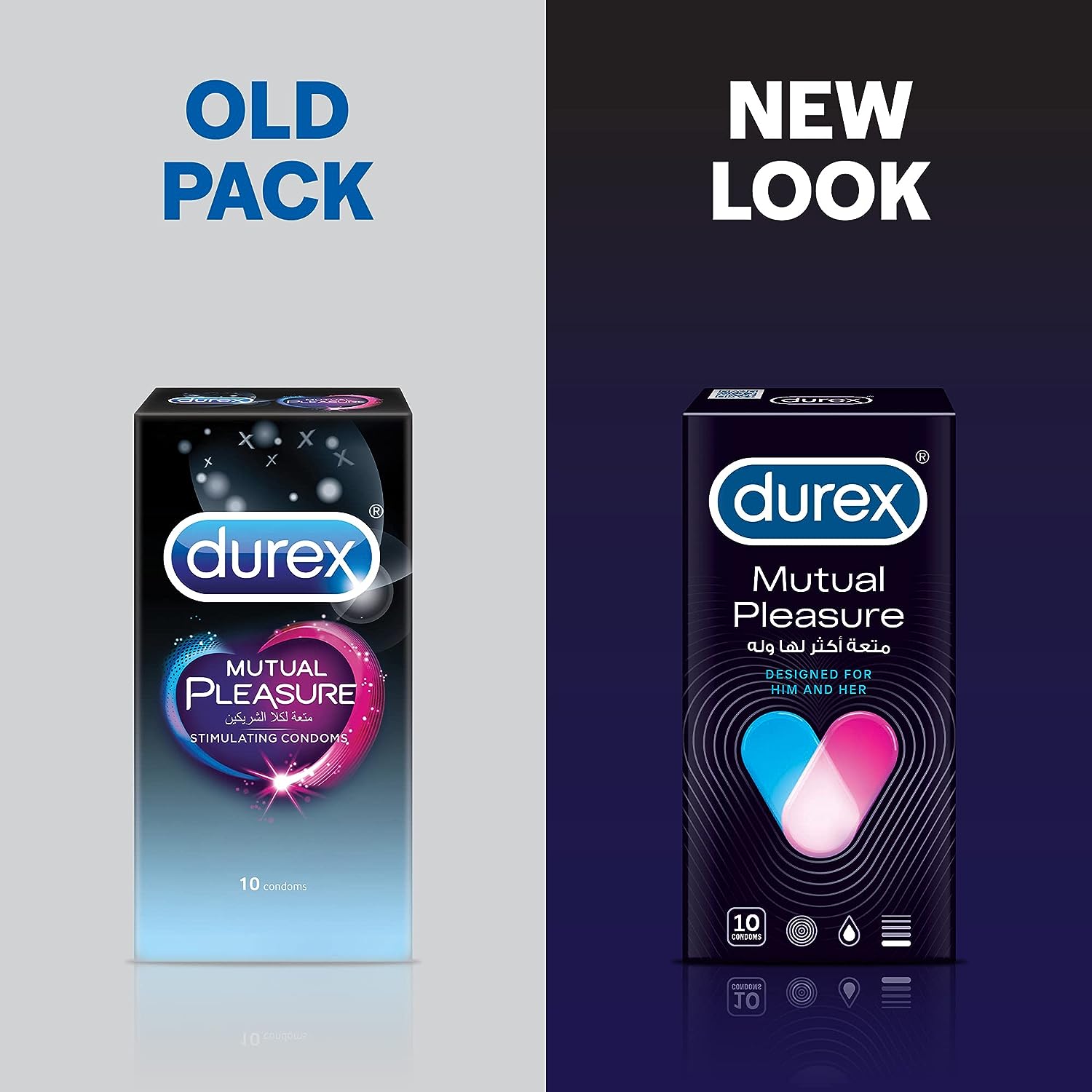 Durex Mutual Pleasure Condoms Designed For Him & Her- 10 Pieces - View 2 of 3