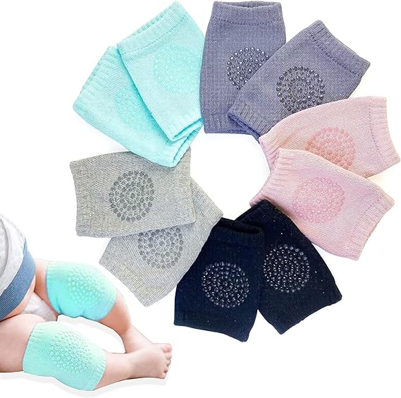 SKY-TOUCH Baby Knee Pads for Crawling (5 Pairs) - Anti-Slip, Soft, Stretchable, Cotton, Breathable &amp; Comfortable Safety Knee &amp; Elbow Protectors, Multicolor - Shop at Colombo Mall