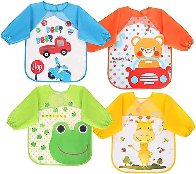 TALITARE Long Sleeve Baby Bibs for, 6-36 Months, Pack of 4 - Shop at Colombo Mall