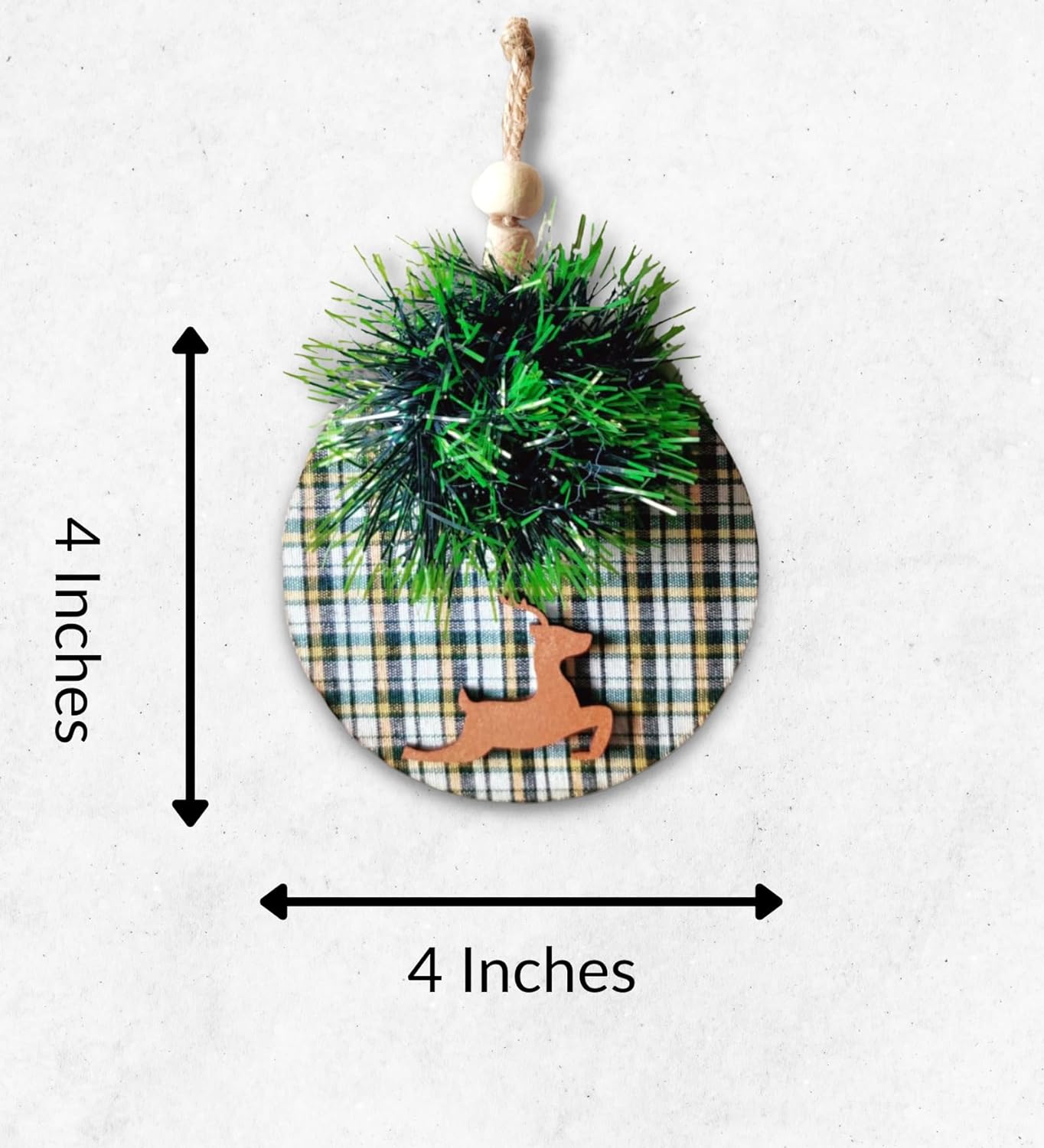 Chalk My Theme Wooden 3D Tassel and Reindeer Tree, Door, or Wall Hanging For Halloween and Christmas Decorations - View 2 of 3