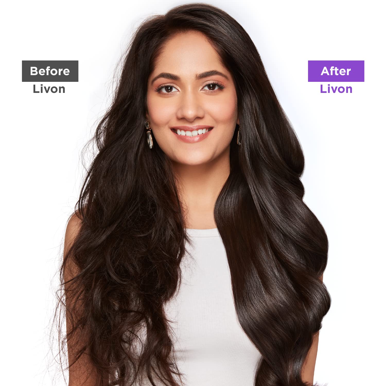 Livon Serum for Women & Men |For Dry & Rough Hair for 24 Hour Frizz-free Smoothness |With Argan Oil & Vitamin E |100 ml - View 2 of 3