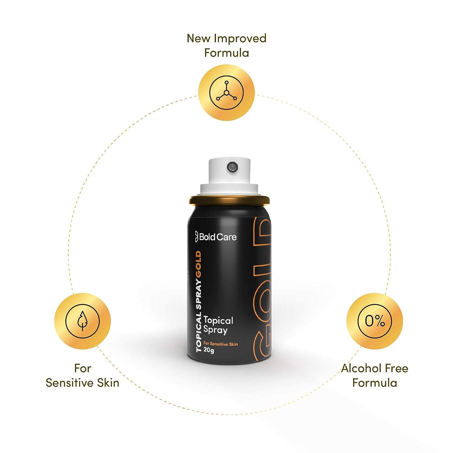 Bold Care Gold Topical Spray for Men - 20g - View 3 of 3