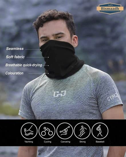 Cotton Head Wrap Buff Bandana, 9 in 1 Bandana, Helmet Cap, Hair Band, Face Mask for Riding Bikes, Suitable for Both Men and Women, Free Size (Pack of 1) - View 3 of 4