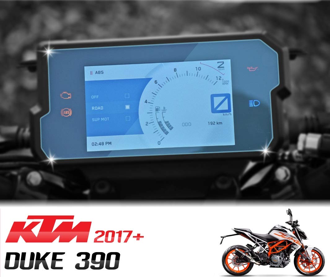 Action Pro 9H Nano Tempered Glass Screen Protector Compatible with KTM Duke 390 2017+, 390 Adventure 2020, Transparent - View 3 of 3