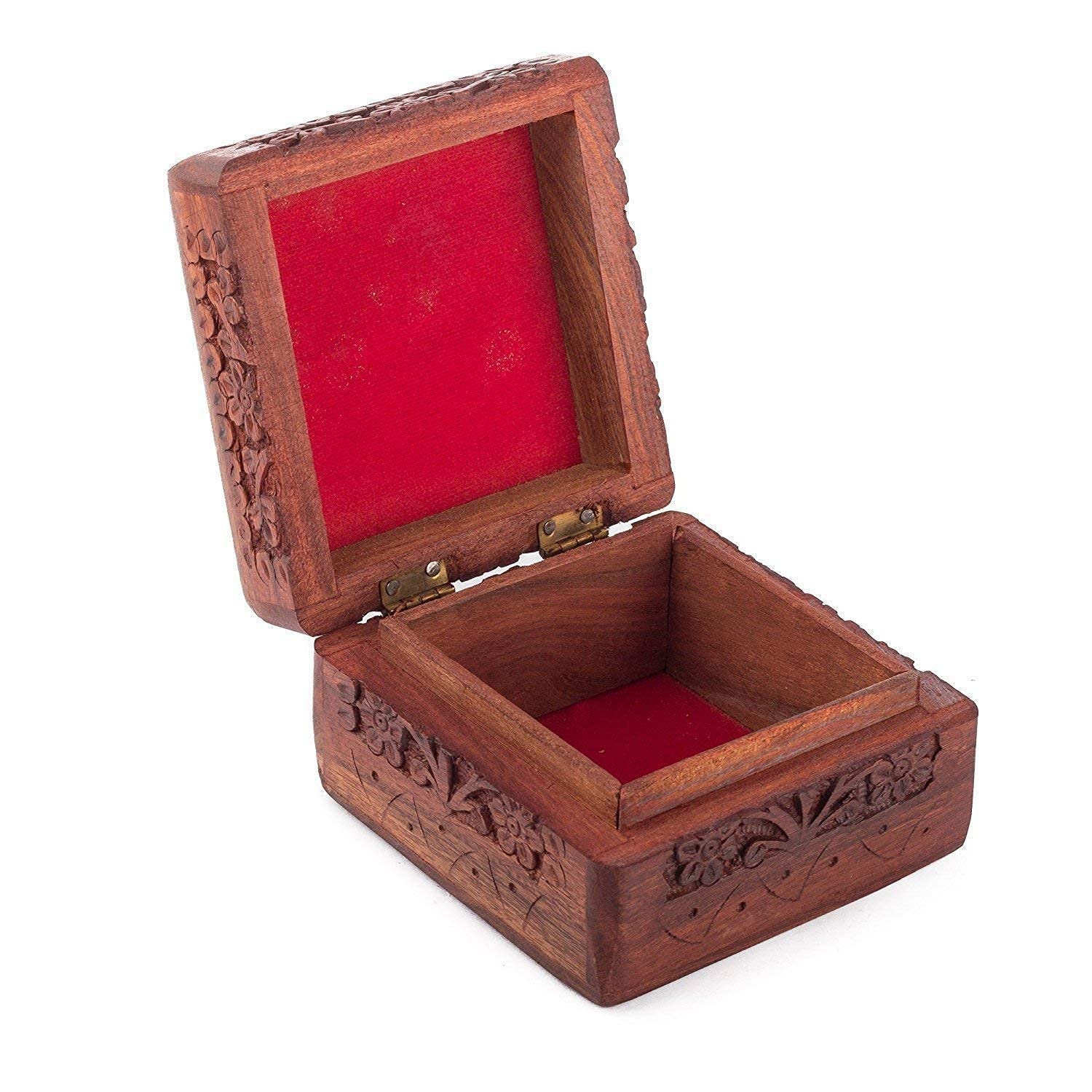 Jtku Handicraft Wooden Jewelry Box Makeup and Organizer Women Ring Storage // Earing Bracelet Organizer//multipurpose usage//card box - View 3 of 3
