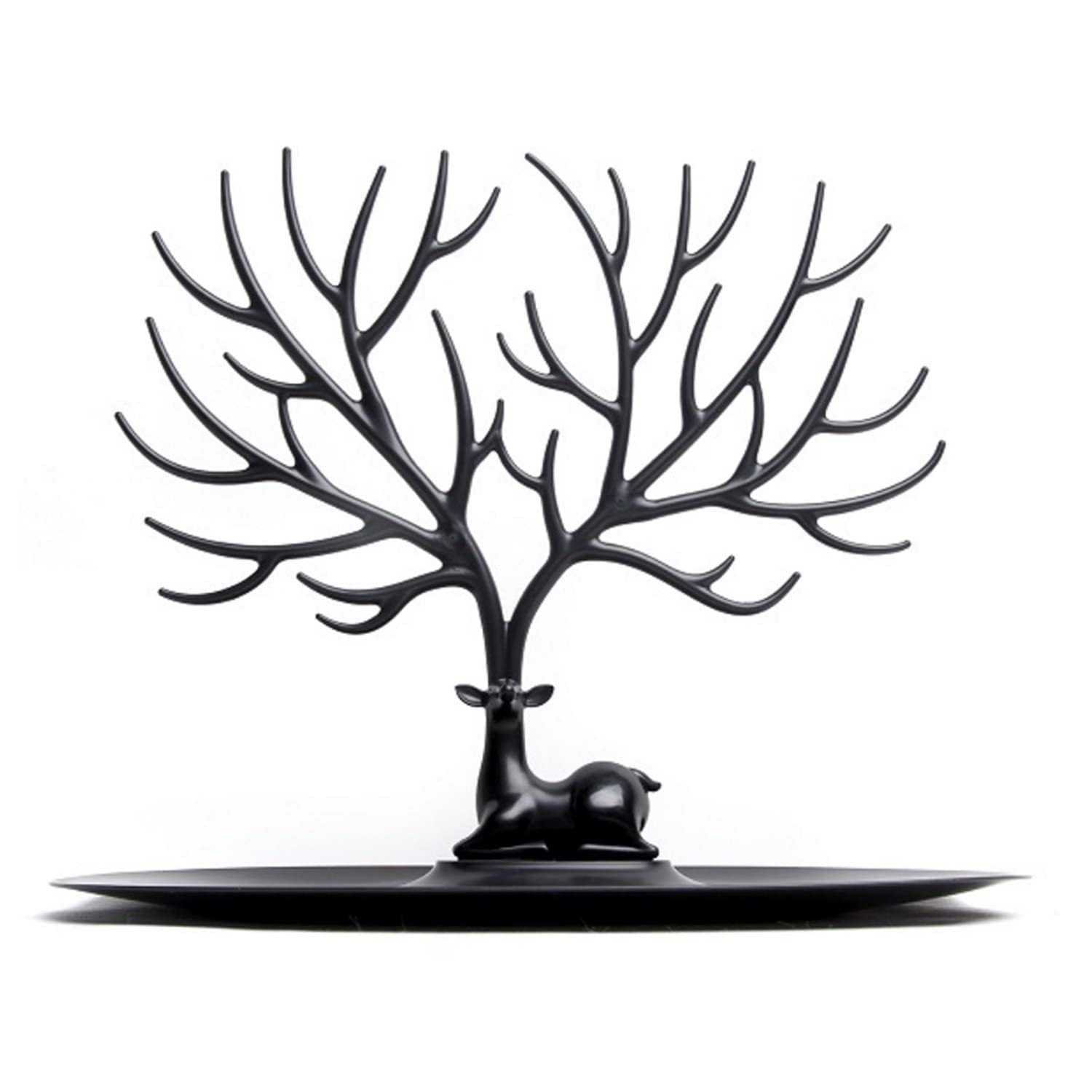 generc Shree RK Deer Tree Plastic Jewelry Case Earrings Organizer,Hook Stand Display Holder and Organizer Black - Shop at Colombo Mall