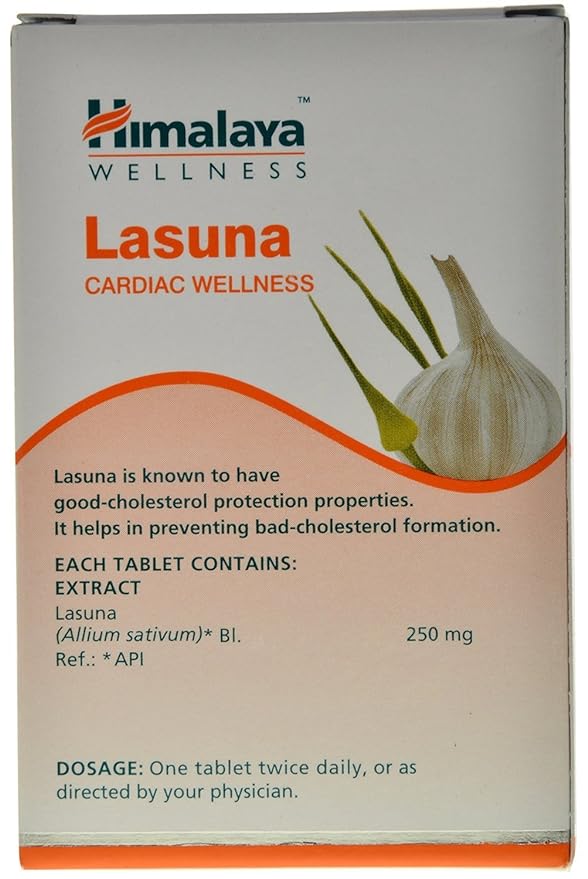 Himalaya Pure Herbs Lasuna Cardiac Wellness Garlic Regulates Cholesterol (60 Tablets) - View 4 of 7