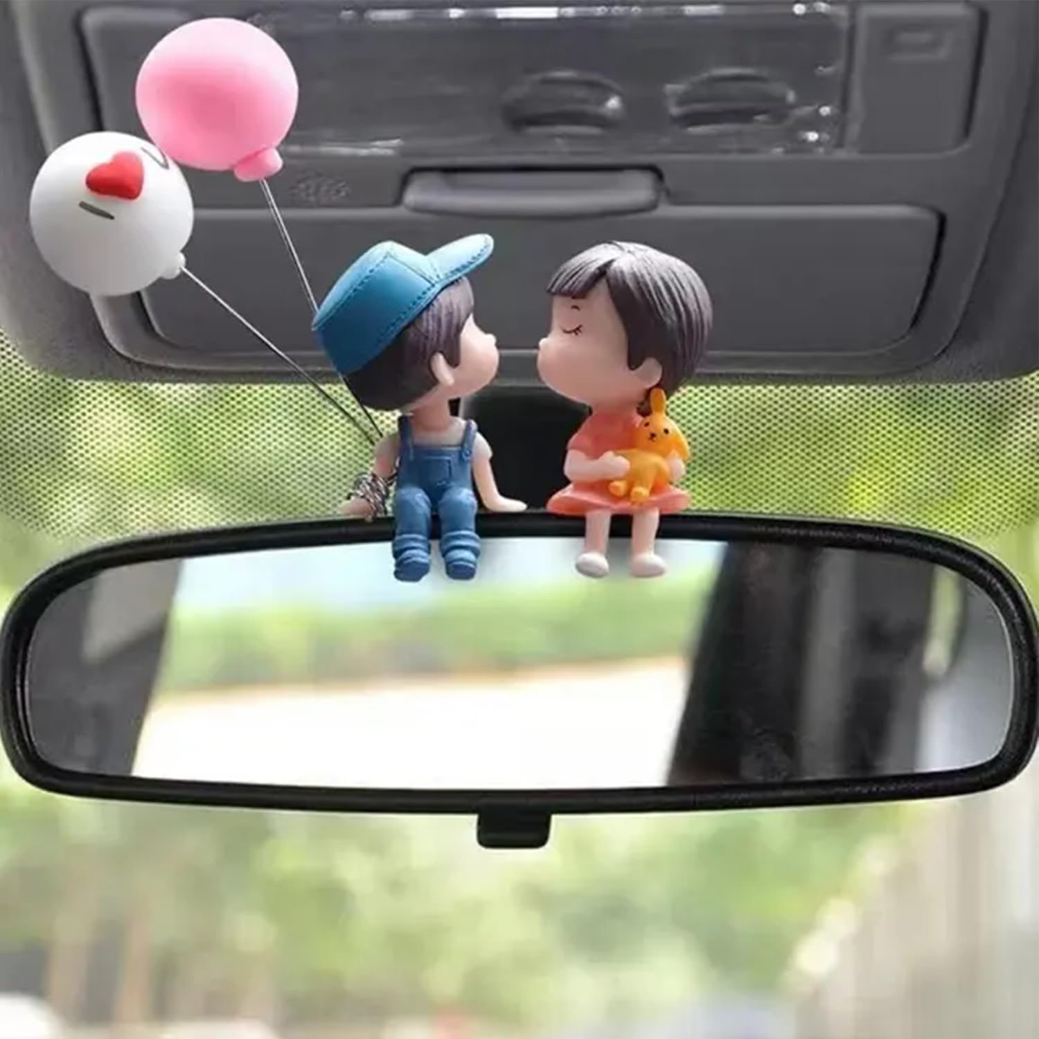 Epsilon Cute Love Couple Car Dashboard Accessories Small Couple Toys Showpiece for Auto Interior Unique Car Interior Decoration Charming Desk Ornament Ideal Gift for Car - View 3 of 3