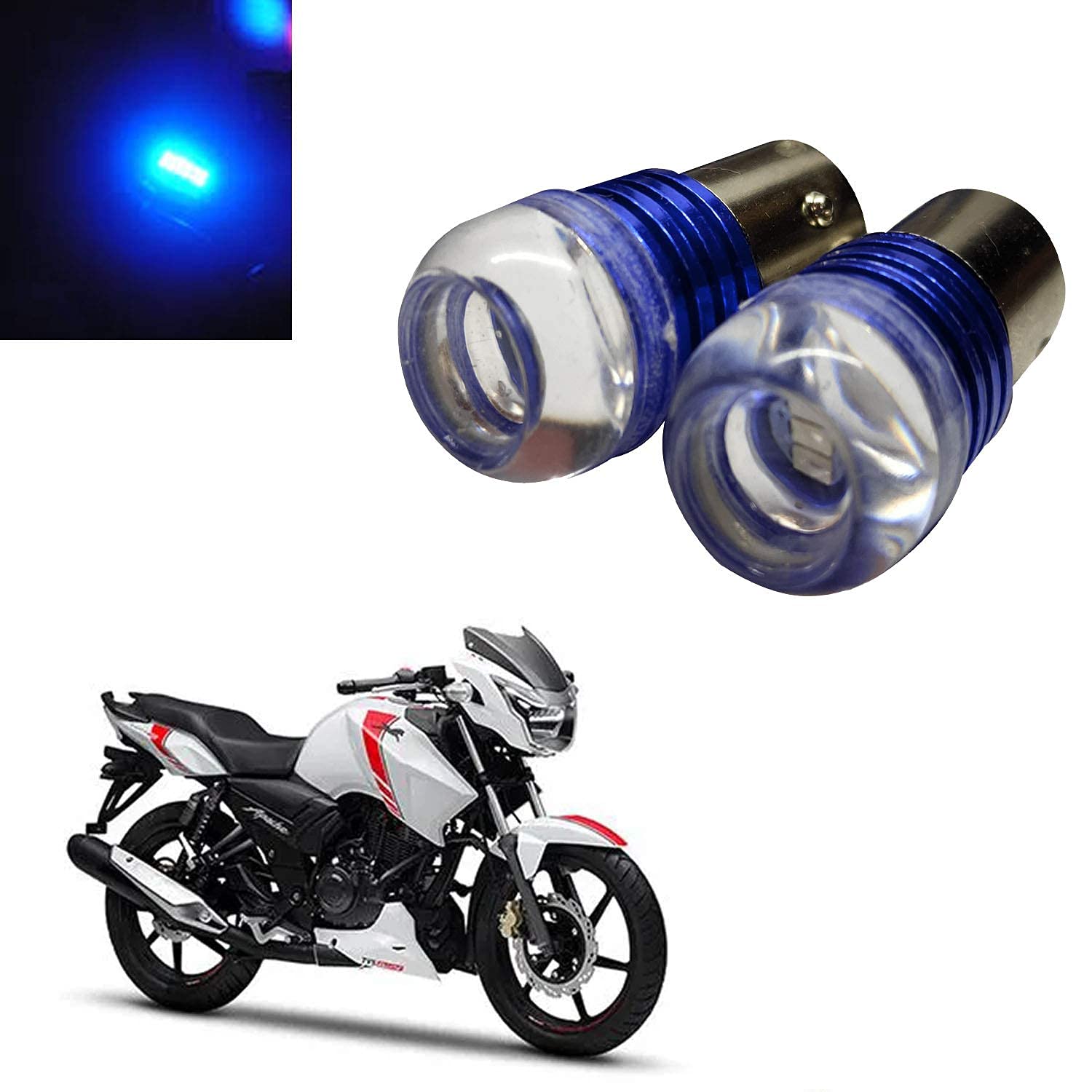 A4S AUTOMOTIVE &amp; ACCESSORIES 2pcs Back Light, Brake Light, Tail Light LED Parking Light for Universal All Bike (Blue) - Related product
