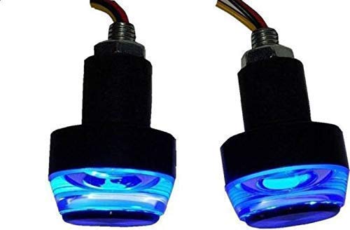 A4S AUTOMOTIVE &amp; ACCESSORIES Bike Handle Bar LED Turn Signal Indicators Dual Color Bulb For All Motorbikes (Set of 2, Blue &amp; Red) - View 3 of 3