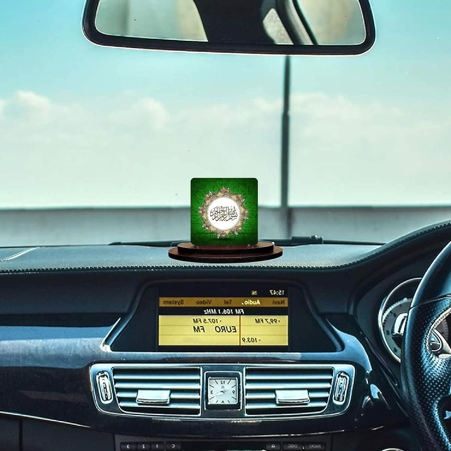 SIGNOOGLE Muslim Islamic Quotes Printed Car Dashboard Statue Accessories Gift Home House Desk Table Décor L x H 3 x 3 Inches - View 3 of 3