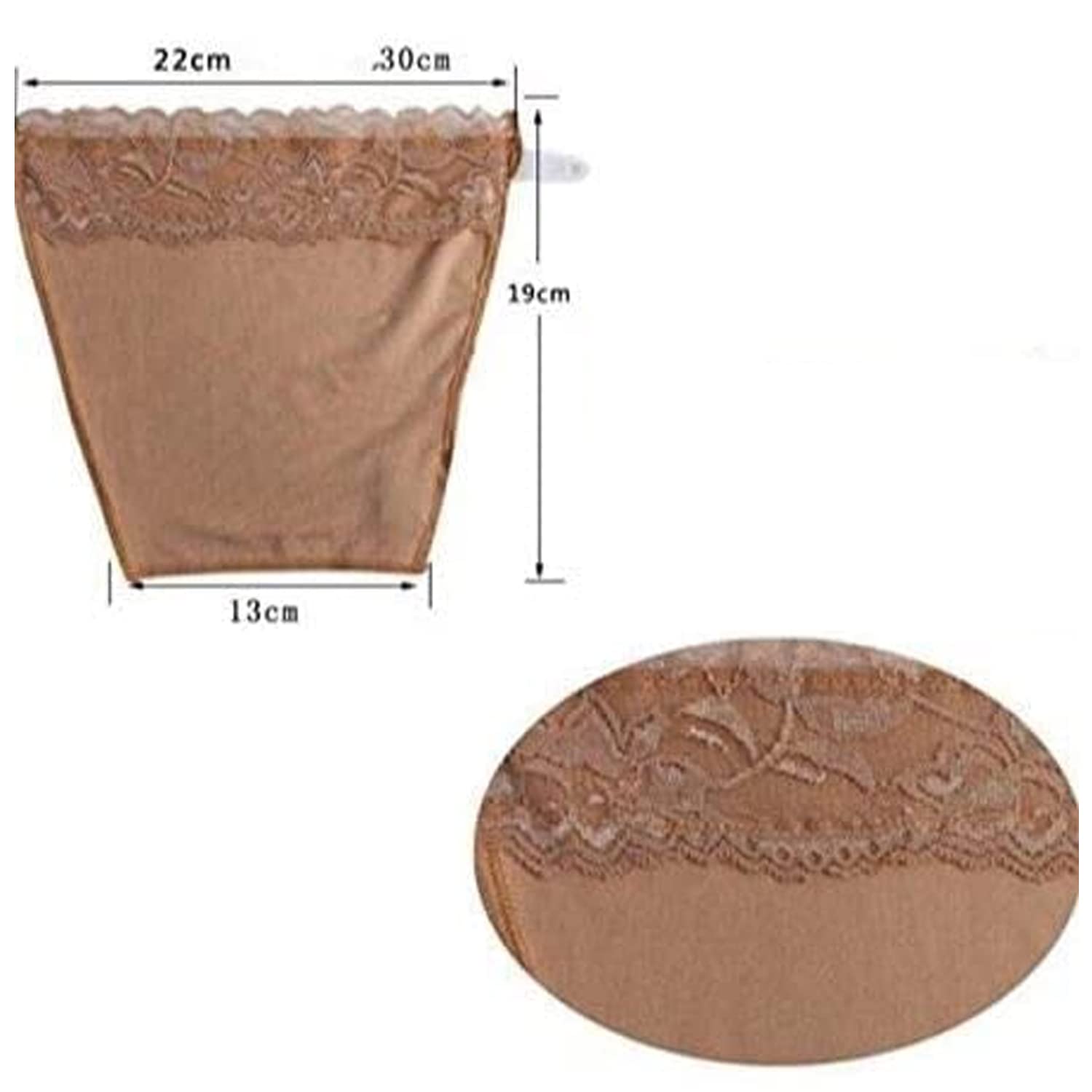 FIMALIA Cotton Clip-on Mock Lace Camisole for Women,Deep Neck Cleavage Cover (Free Size)-Pack of 2,4 & 5 pc - View 4 of 5