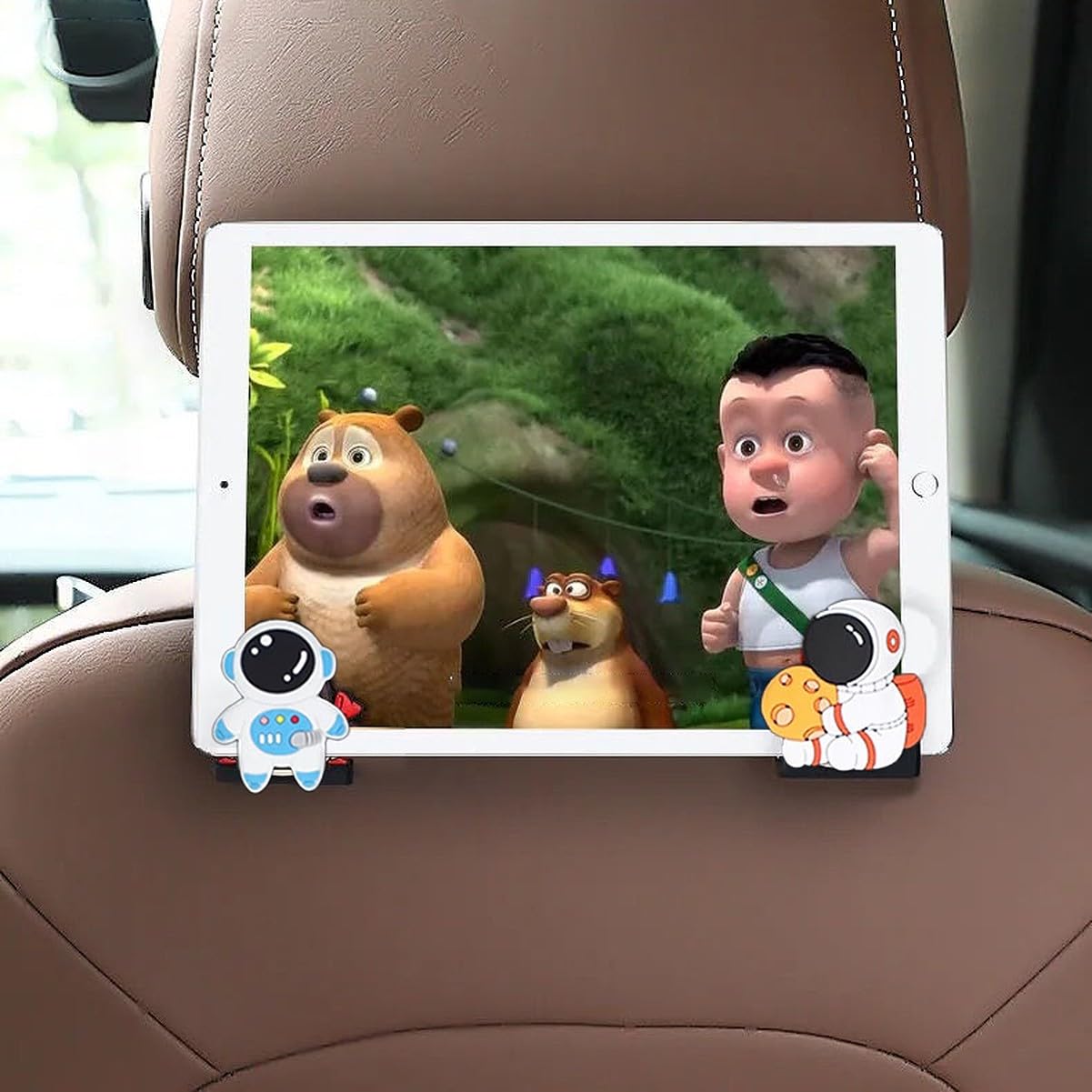 Car Backseat Headrest Hook/Hanger Universal Durable Organiser Space Saver for Handbag, Wallets, Keys, Grocery Bags (Astronauts, Pack of 2) - View 3 of 3