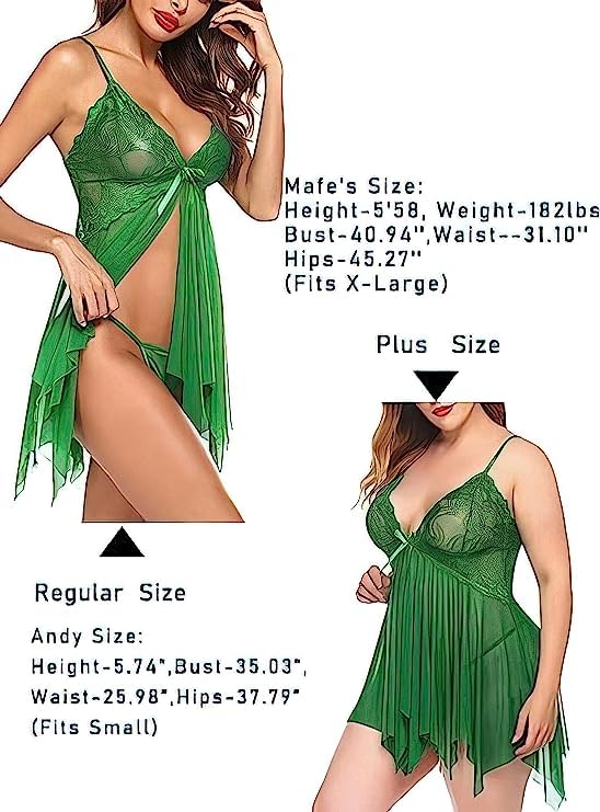 Women's Lace Floral Mini Nighty - View 3 of 4
