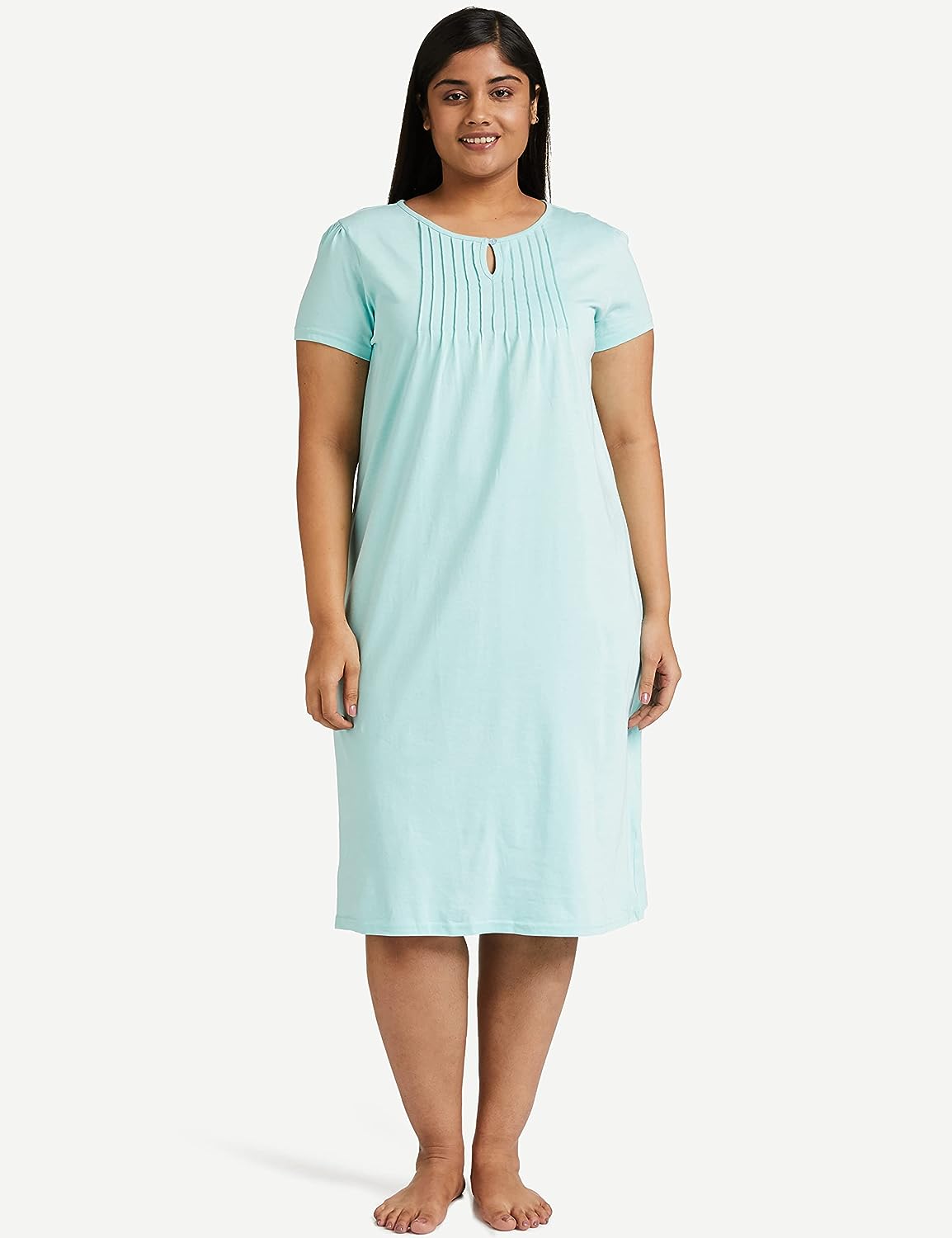Amazon Brand - Eden & Ivy Women's Cotton Knee Length Night Gown - View 2 of 4