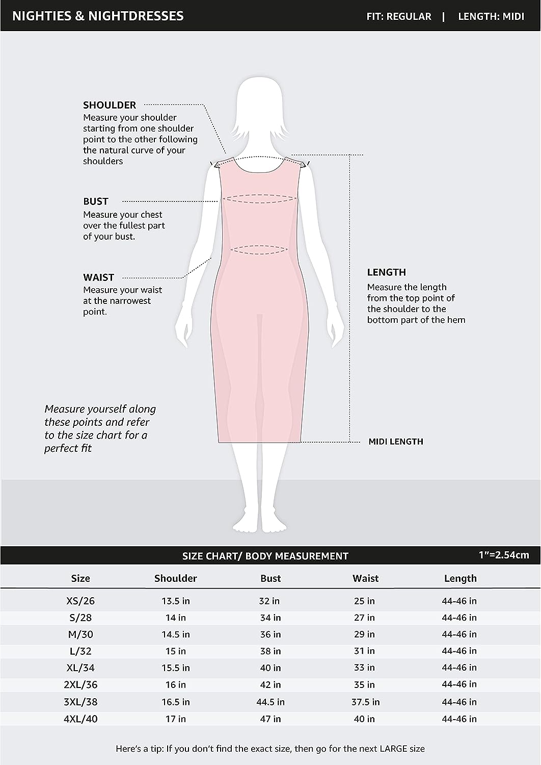 Amazon Brand - Eden & Ivy Women's Cotton Knee Length Night Gown - View 3 of 4