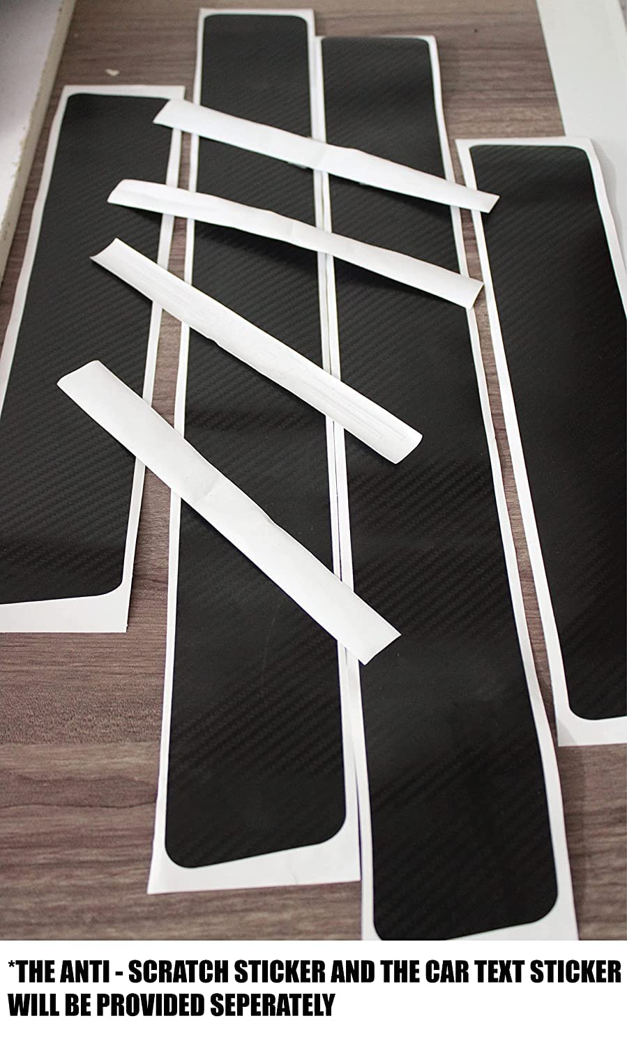 ISEE 360® 4 PCS Anti-Scratch Door Sill Car Stickers Compatible for Wagonr Car Exterior Sill Guard Protector Carbon Fiber and Vinyl Sticker - View 4 of 4