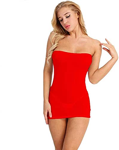 Xeonex Mini Dress One Piece Strapless Mini Dress Nightclub Dress Mini Dresses Nightgown Free Size for Women(C2) - Shop at Colombo Mall