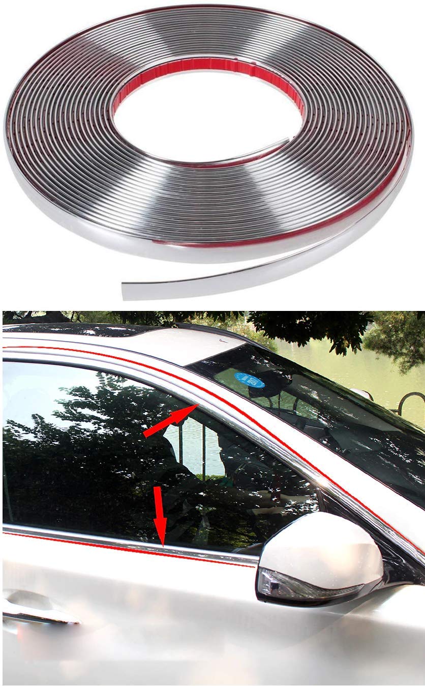 LOWRENCE 10 mm Side Window Chrome Beading Roll for -Volkswagen Vento - Shop at Colombo Mall