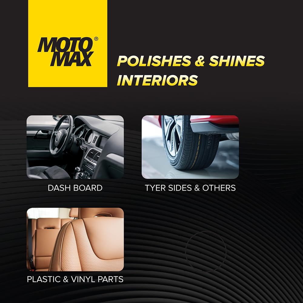 MOTOMAX Dashboard Polish 50 ml | Protects and Shines Interiors of Cars, Bike, Motorcycle | Instant Shine | Suitable for Fibre, Plastic surfaces - View 3 of 5