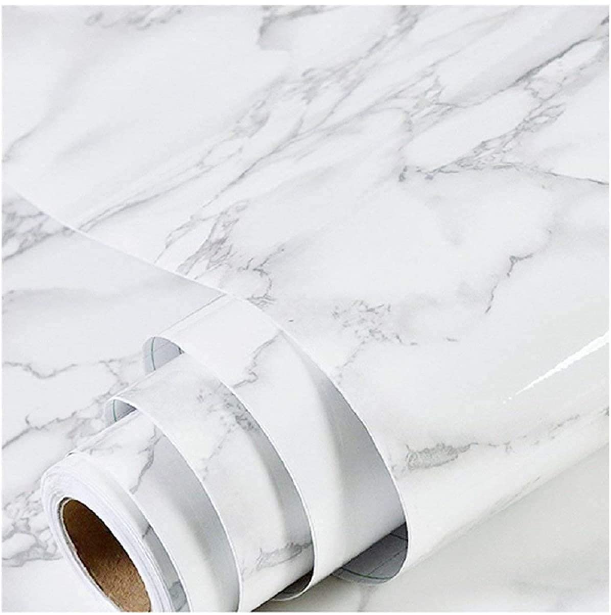 FUUNSOO Kitchen Oil Proof Wall Paper 200cm x 60cm CM Peel and Stick Countertops Waterproof, Anti-Mold, Heat Resistant,Self-Adhesive Wall Sticker Backsplash Marble Wall Paper (White) - Shop at Colombo Mall