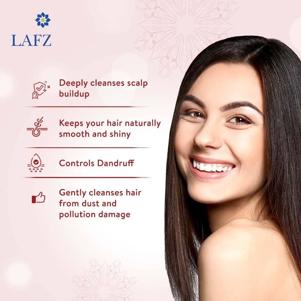 Lafz Apple Cider Vinegar Shampoo. For Frizz-Free And Strong Hair. Protects Hair From Everyday Damage. Fresh And Natural Cider From Himalayan Apples, Pure Botanicals &amp; Argan Oil. 200 Ml - View 2 of 3