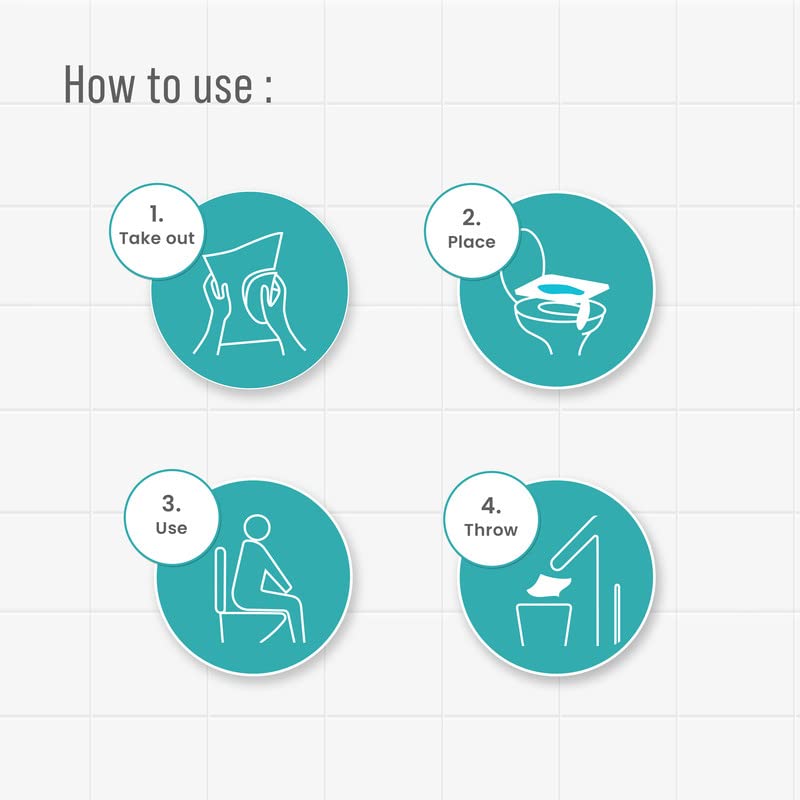 PEE BUDDY Disposable Toilet Seat Covers - 20 Sheets | No Direct Contact with Unhygienic Seats | Easy To Dispose | Nature Friendly | Must Have for Women and Men - View 4 of 4