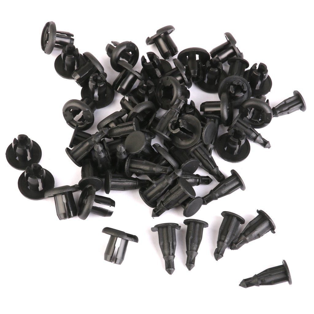 generic Nylon Push-Type Rivet Bumper Fender Clips for Honda 91503-sz3-003 (Black)- 30pcs - View 3 of 5
