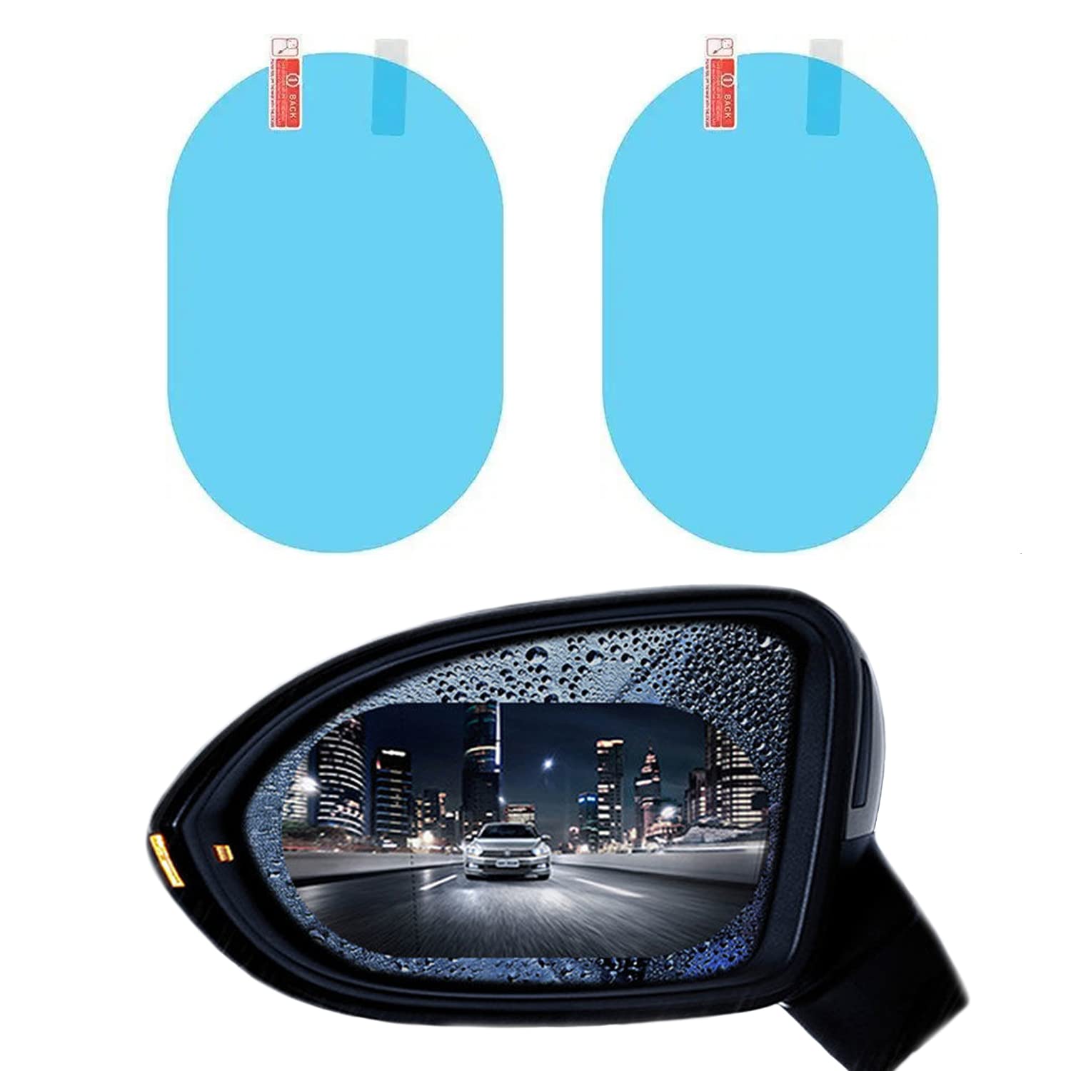 Bowiemall 2 Pcs Car Rearview Mirror Film Rainproof Waterproof Mirror Film Anti Fog Nano Coating Car Film for Car Mirrors - Shop at Colombo Mall