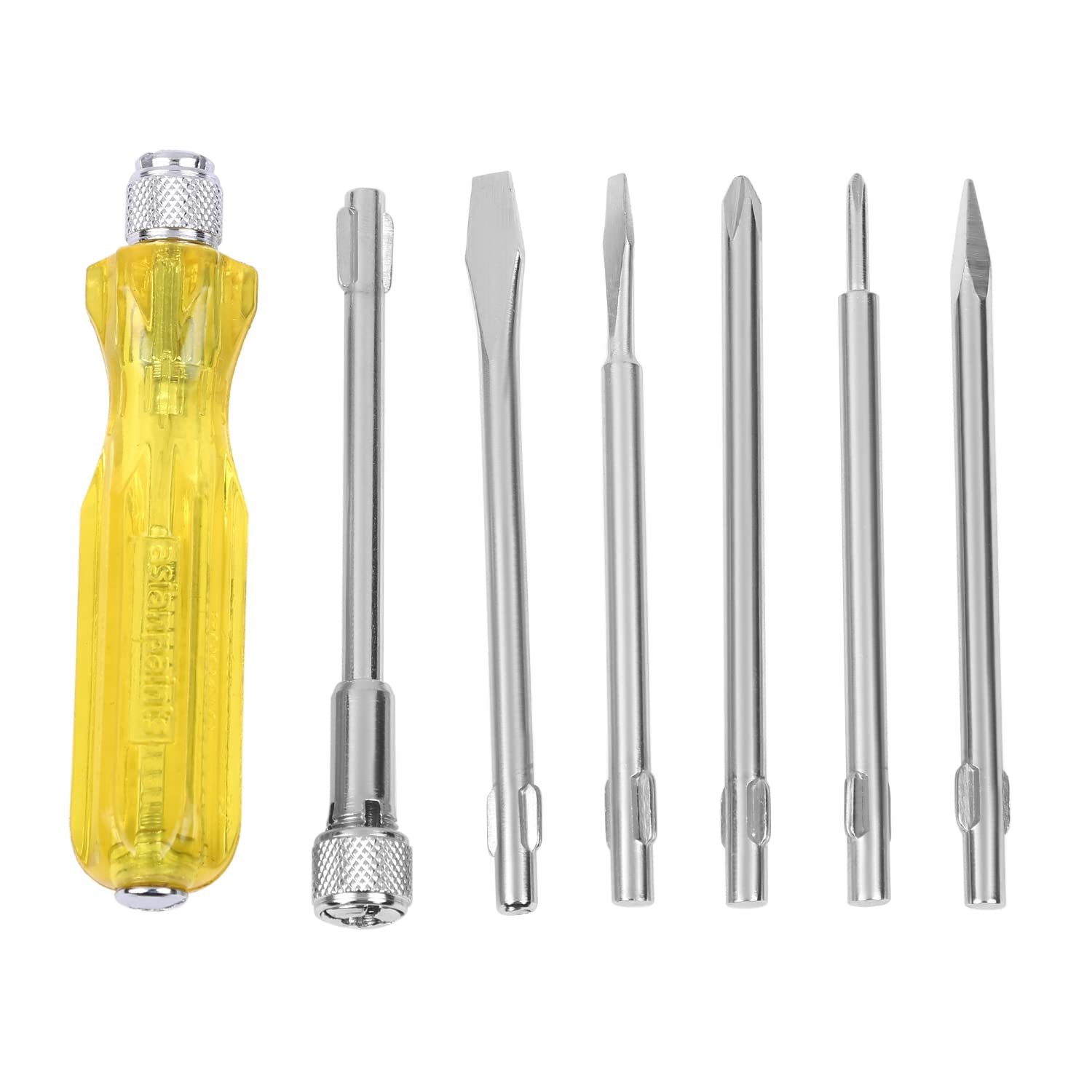 TruCare 6-in-1 Pc Screw Driver Kit With 2 Flat Blades, 2 Phillips Head, 1 Round Poker Bar, Extension Rod| Multi-purpose Tool Set - View 2 of 3