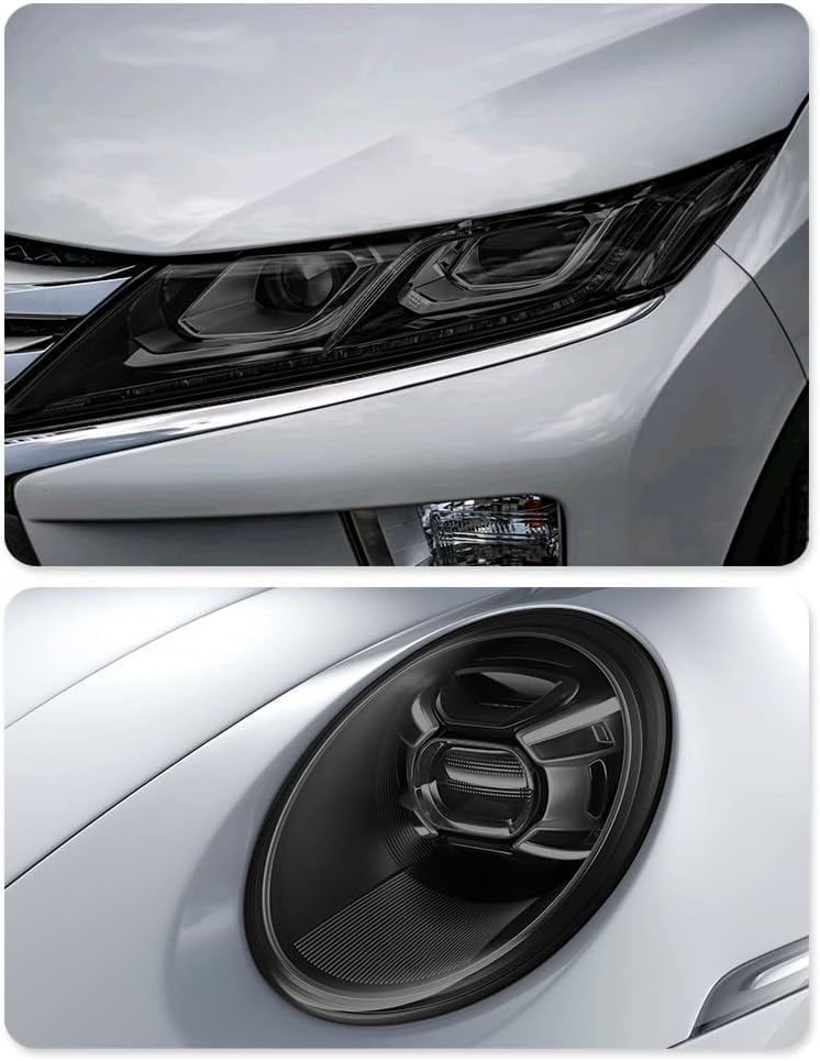 VENDORS Self Adhesive Car Bike Headlight Tint Headlight Auto Taillight Fog Light Vinyl Smoke Film Sheet Sticker Cover Cuttable (12" x 48" Inch, Smoke Tint) - View 2 of 4