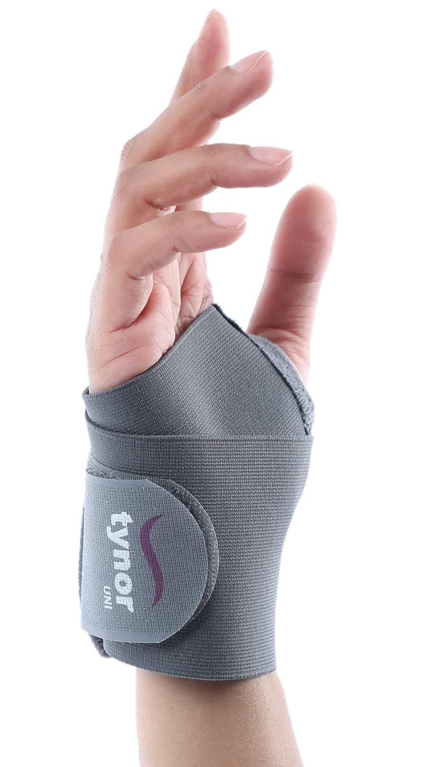 Tynor Wrist Brace with Thumb for wrist support, Grey, Universal Size, Non toxic,1 Unit - View 3 of 5