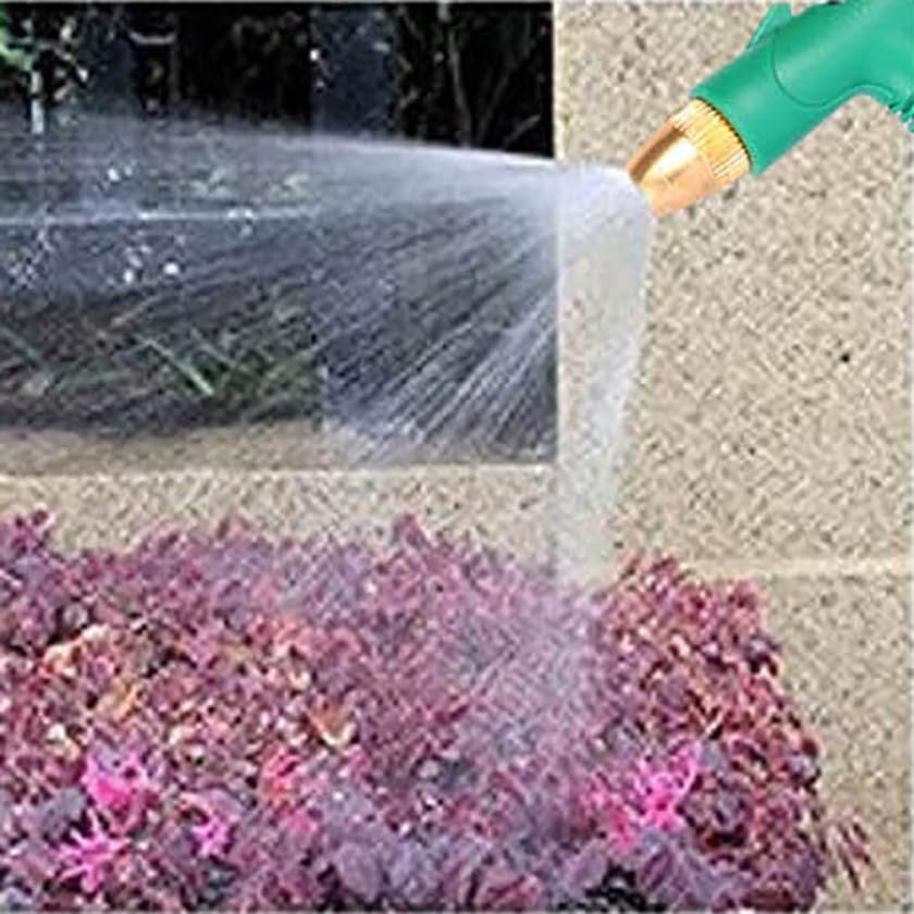 Car Washing Water Hose Spray High Pressure Lever Spray Gun with Brass Nozzle for Garden, Car, bike wash, pet bath (Green) - Image 2