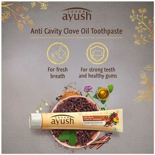 Lever Ayush Anti Cavity Clove Oil Toothpaste (70g) - Image 3